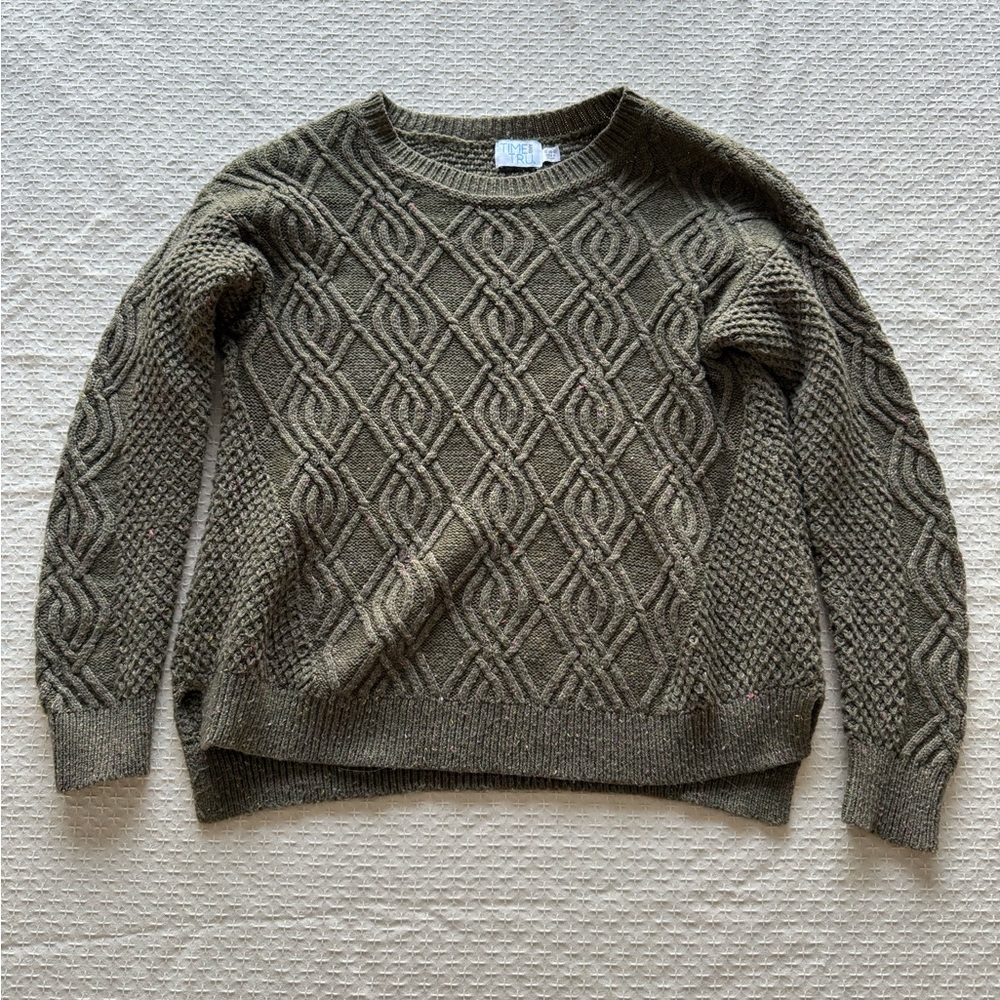 Time and Tru Speckled Knit Sweater